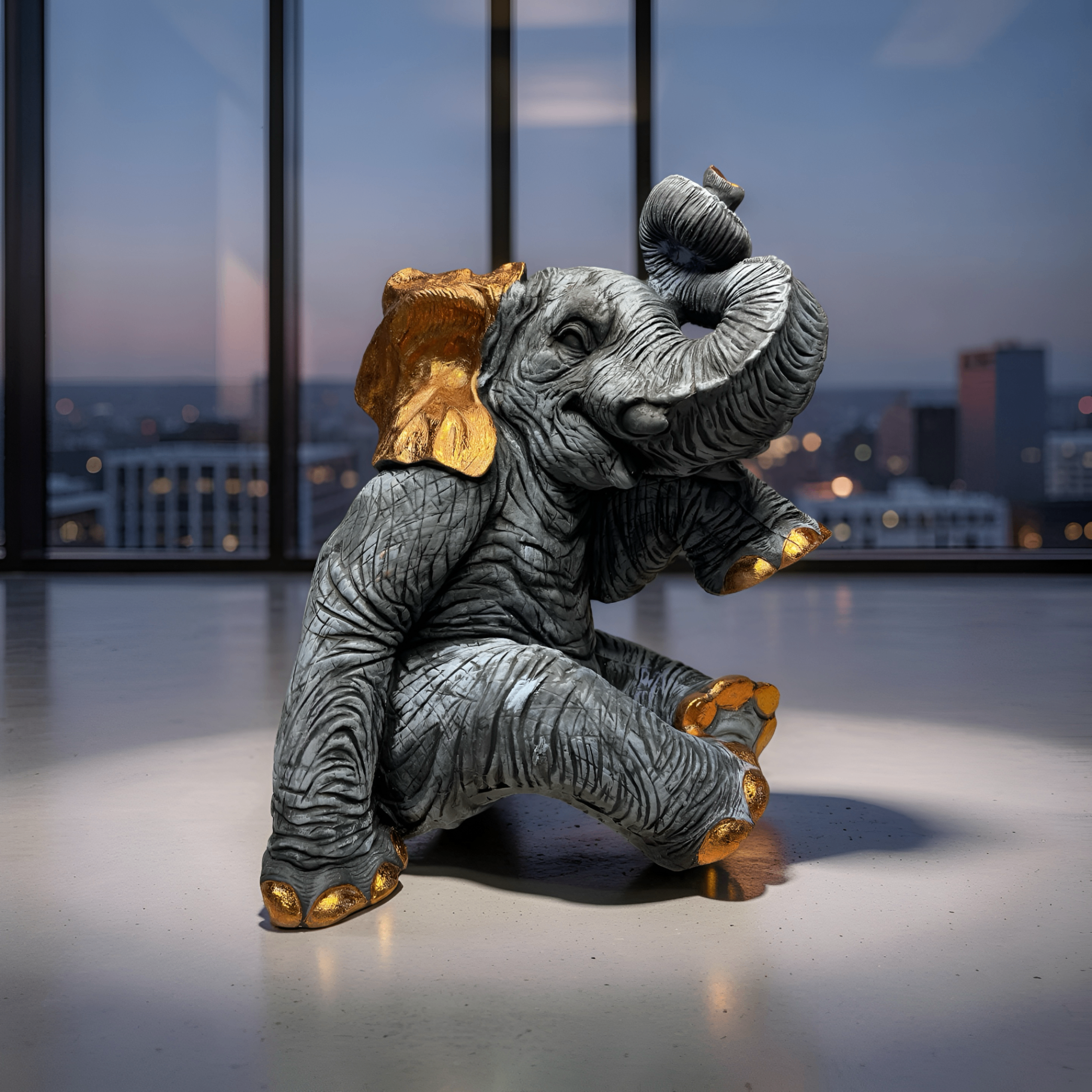 Elephas Magnus — efecto piedra con hoja de oro